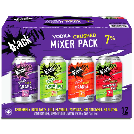 Black Fly Vodka Crushed Purple Mixer Pack 12 Cans - Image 2