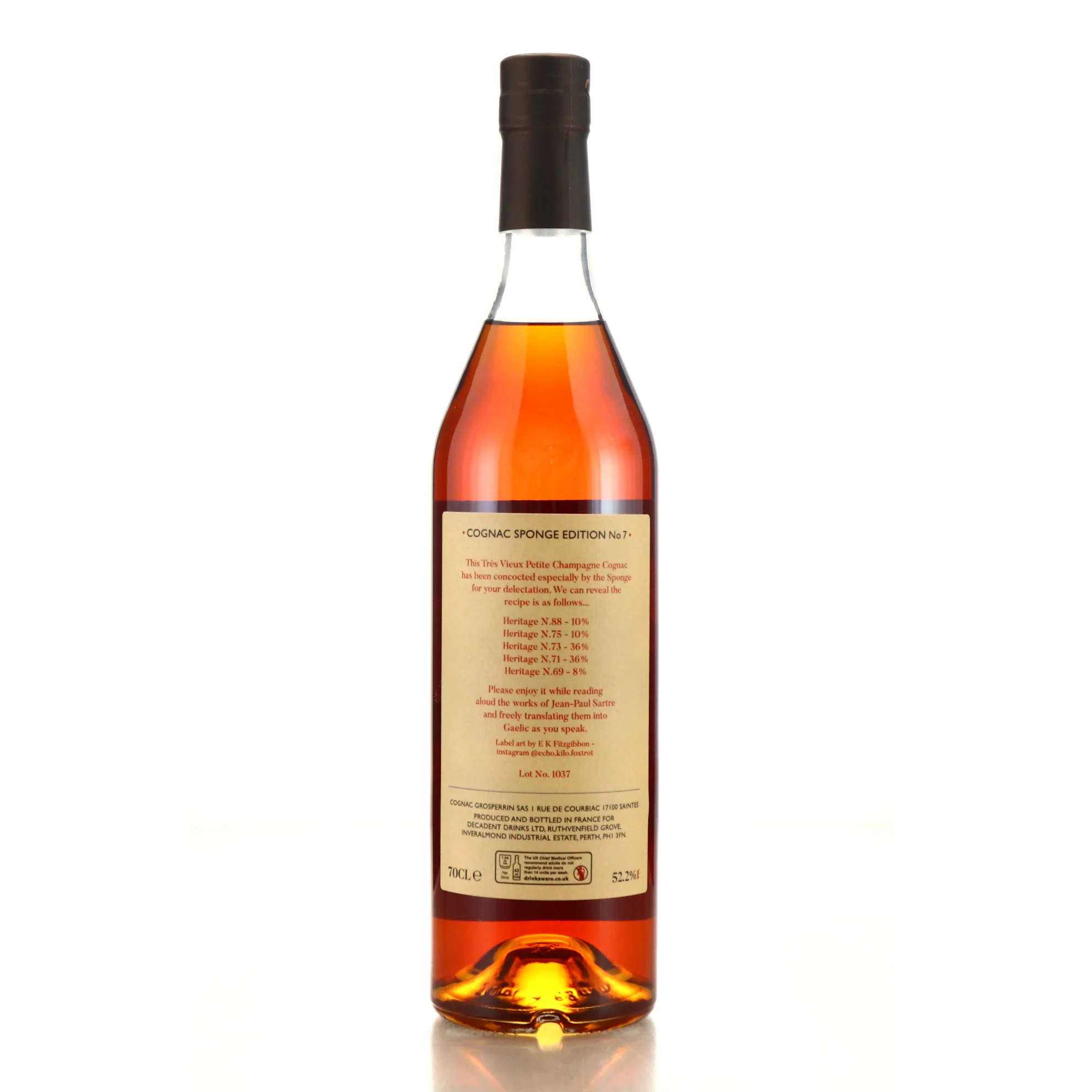 Cognac Sponge Edition No.07 Grosperrin Petite Champagne Tres Vieux Cognac - Image 3