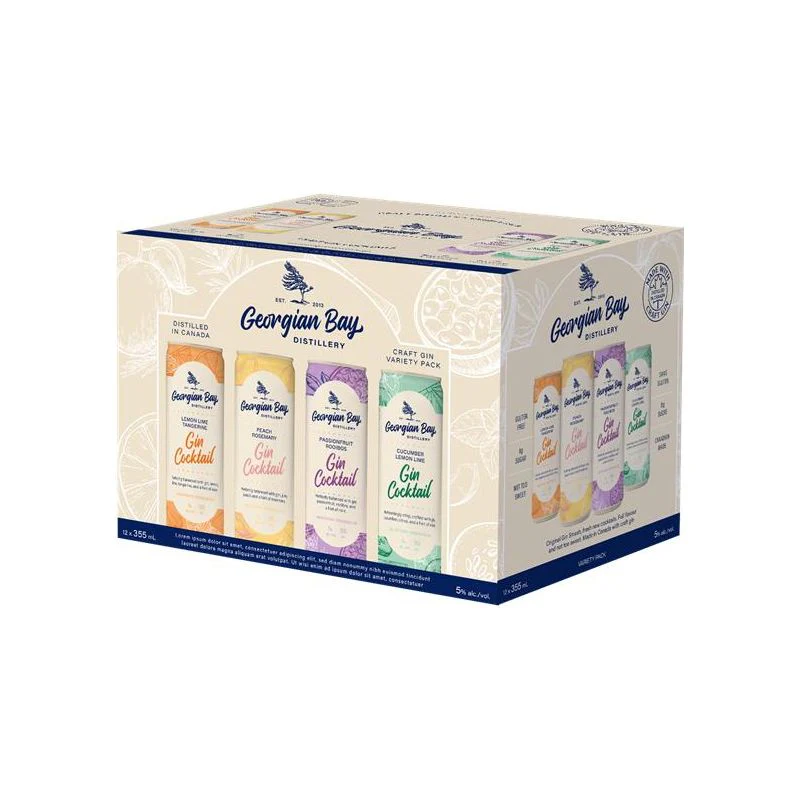 Georgian Bay Gin Cocktail Variety Pack 12 Cans - Image 2