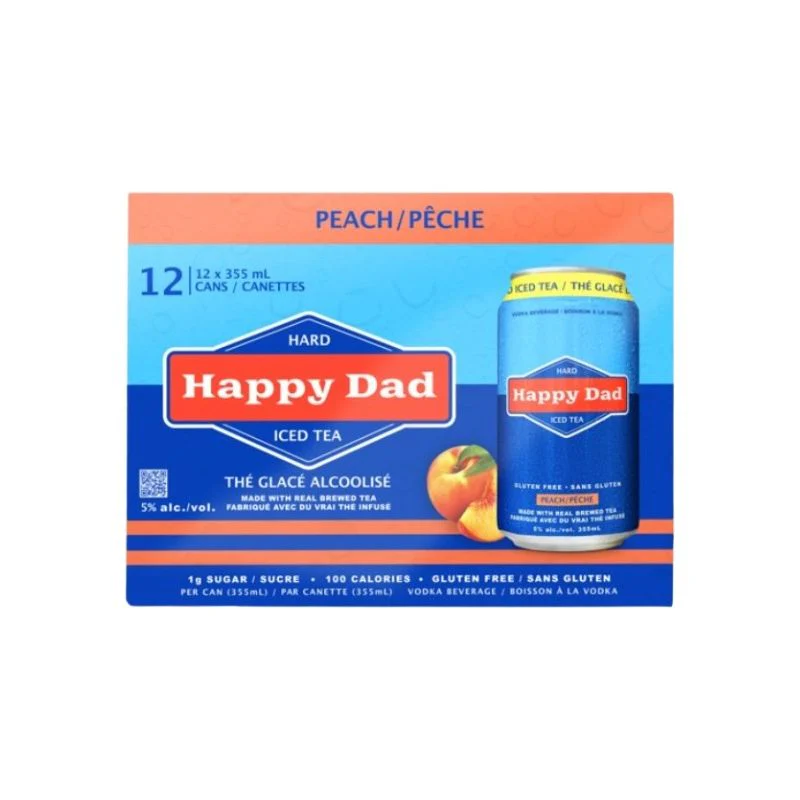 Happy Dad Hard Iced Tea Peach 12 Pack - Image 2