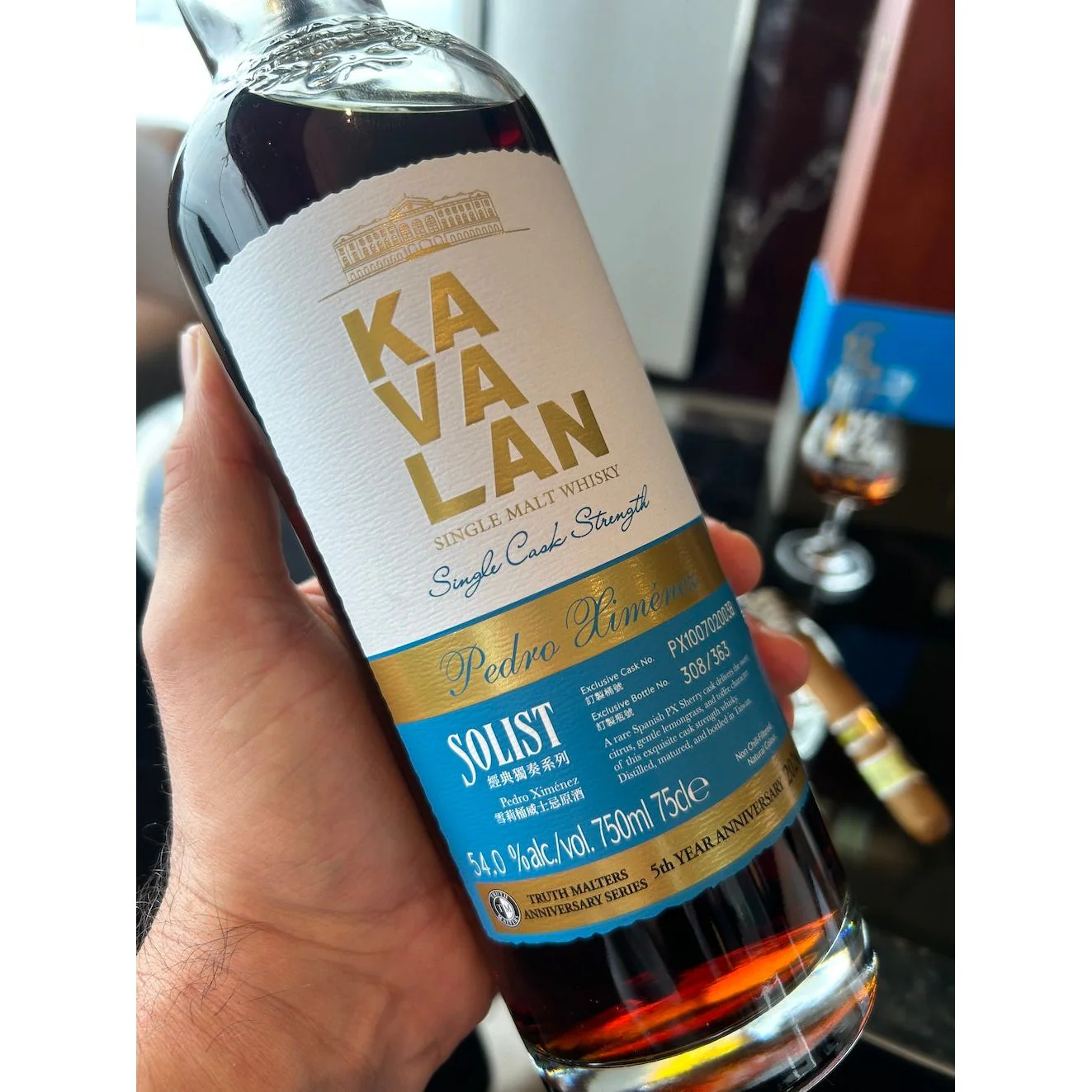 Kavalan Truth Malters 5th Anniversary Solist PX Sherry Cask Taiwanese Single Malt Whisky 54% ABV - Image 3