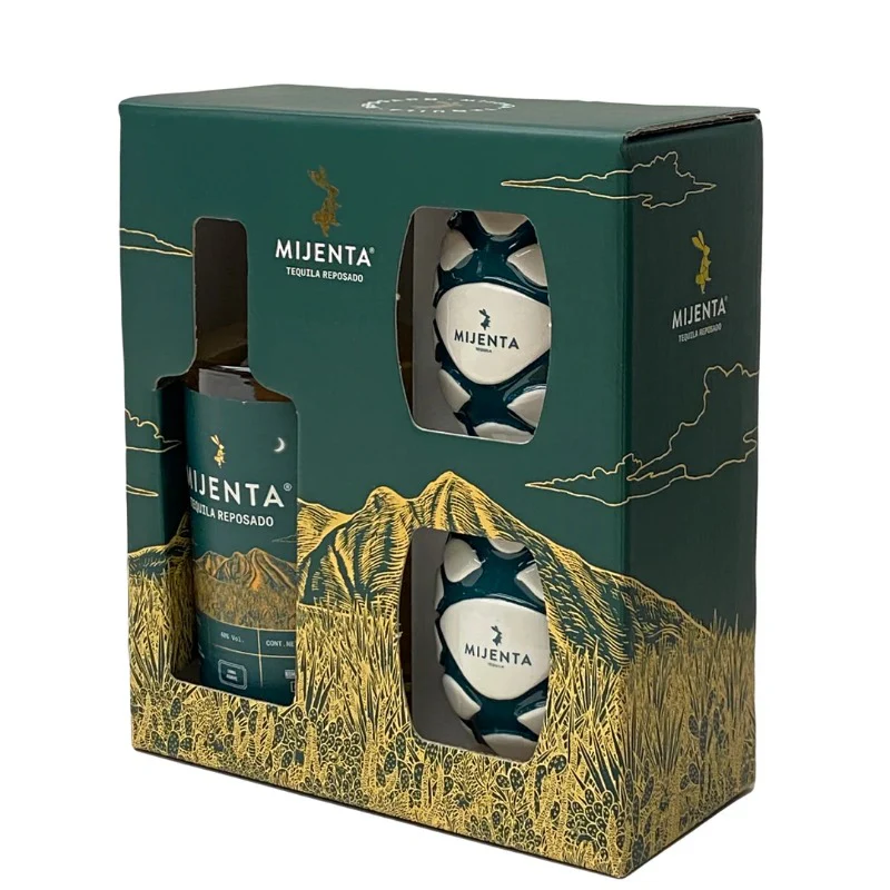 Mijenta Reposado Tequila Gift Pack with 2 Pina de Agave Tiki Mugs - Image 2