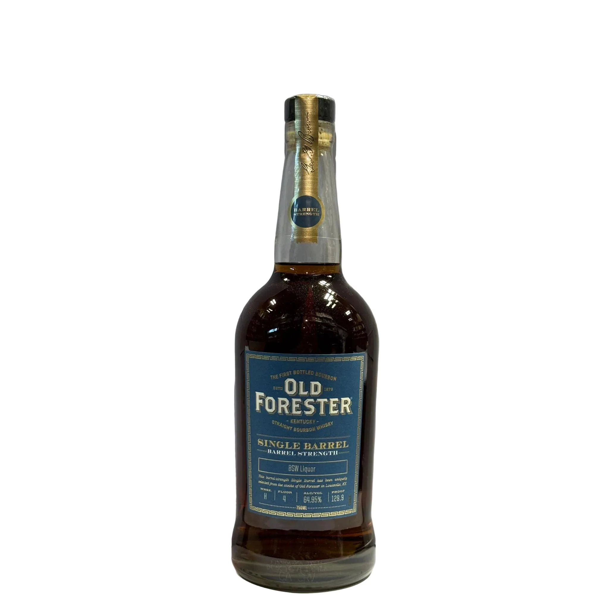 Old Forester x BSW Liquor Single Barrel Barrel Strength Bourbon - Image 2