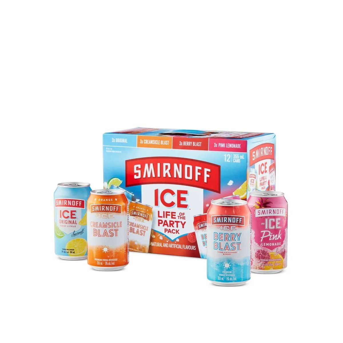 Smirnoff Ice Life of the Party Pack 12 Cans - Image 2