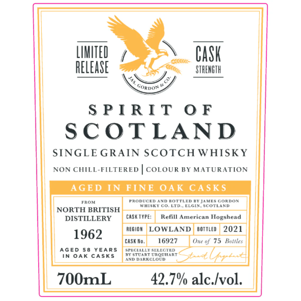 Gordon & Macphail Spirit of Scotland North British 1962 Cask No. 16927 - Image 2