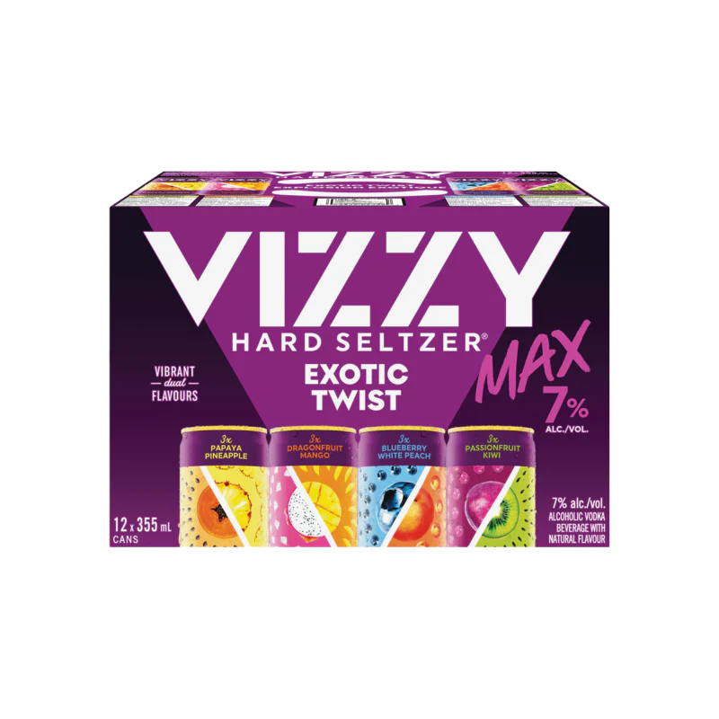 Vizzy Exotic Twist Max Mixer Pack 12 Cans - Image 2