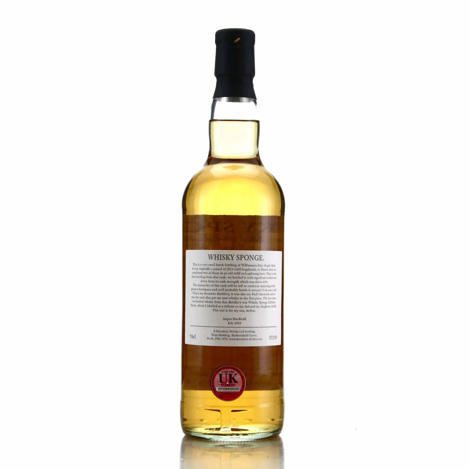Secret Sponge 6 Williamson (Laphroaig) 10 Year Old 57.1% ABV - Image 2